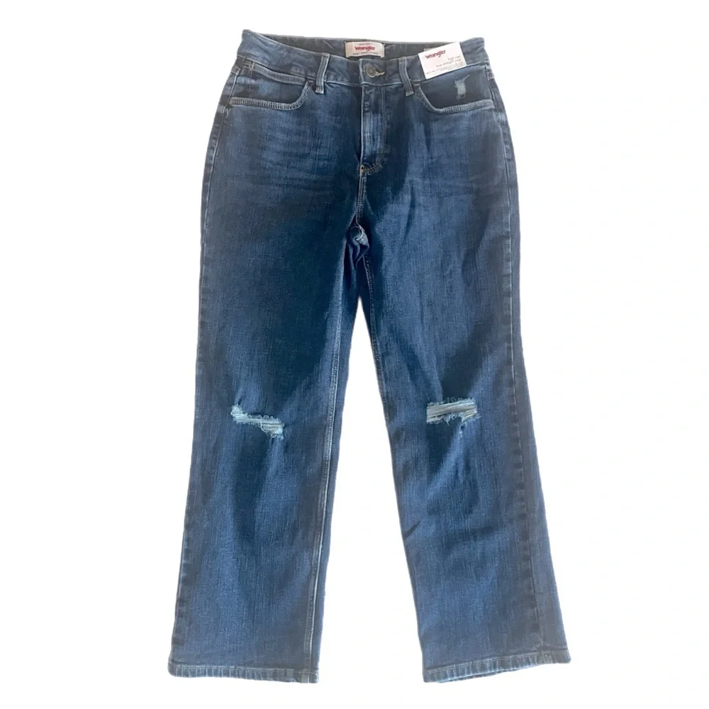 NWT Wrangler High Rise True Straight Crop Jeans Size 6/28 - Picture 2 of 7
